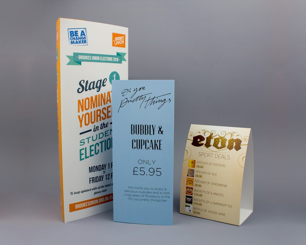 Table Tents Printing Northampton